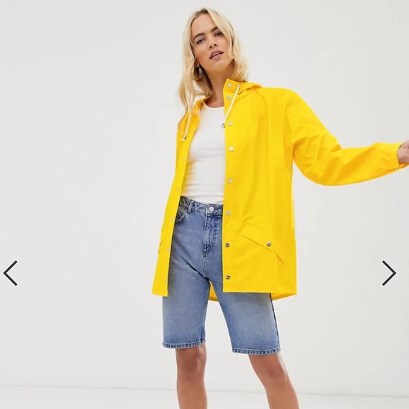 RAINS Rain Jacket Unisex Yellow Size XXS/XS - Picture 12 of 12